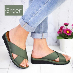 Summer Comfy Plain Peep Toe Casual Slippers