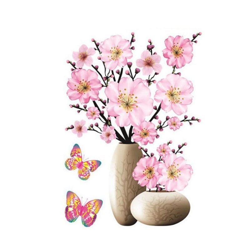 DIY Plant Vase 3D Stereo Stickers Self-Adhesive