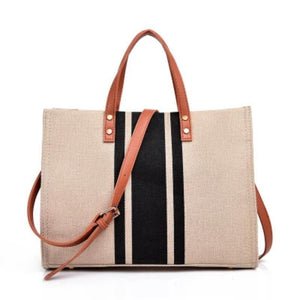 Women Straw New Color Matching Weaving Big Handbag