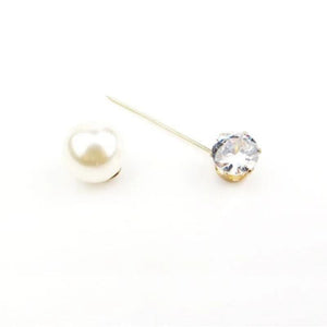 Women Vintage Pins Double Head Simulation Pearl Big Brooches, 5PCs