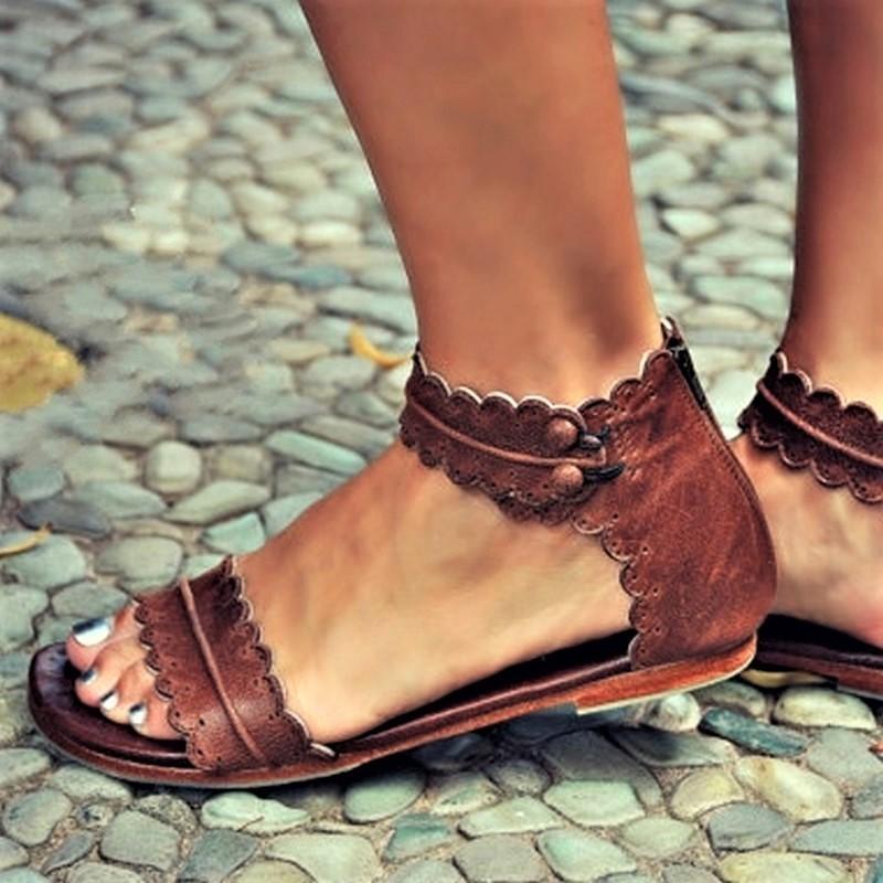 Women Sandals Fashion Flat Roman Shoes