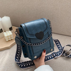 Wide Shoulder Strap Crossbody Bag