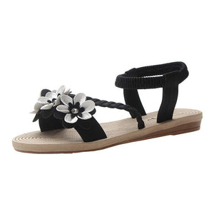 New Women's Sandals With Bohemian Flowers