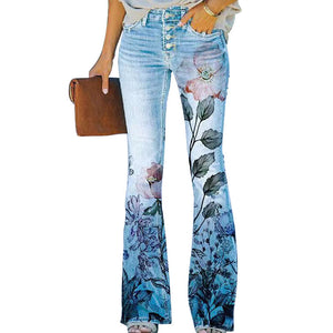 4-Button Flare Jeans