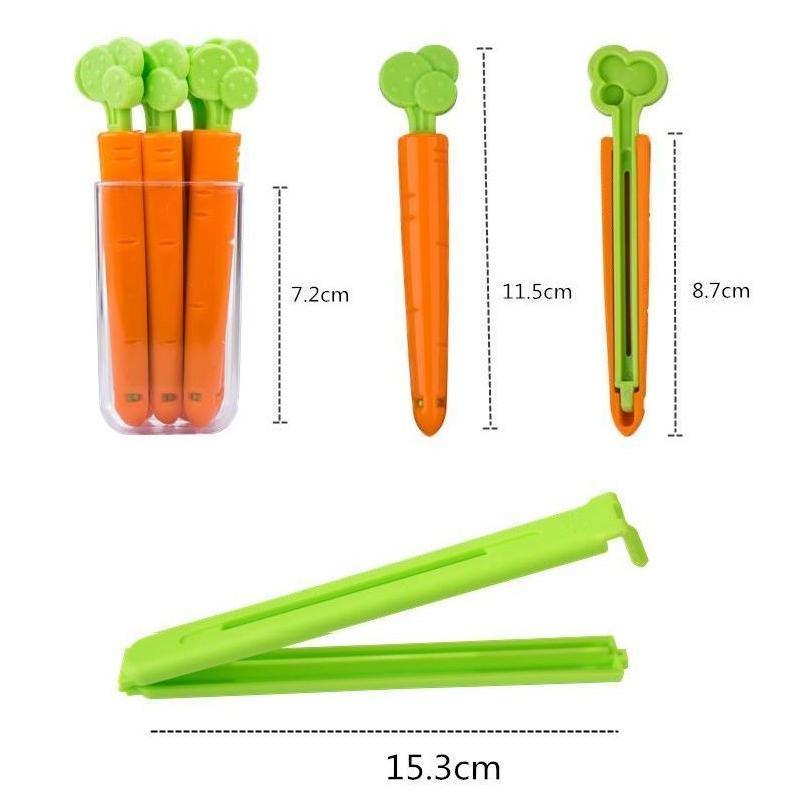 Carrot Food bag sealing clip, 5 PCs