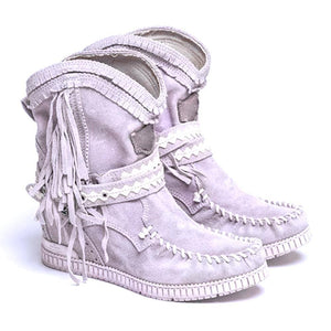 New Women's Tassel Faux Suede Winter Boots