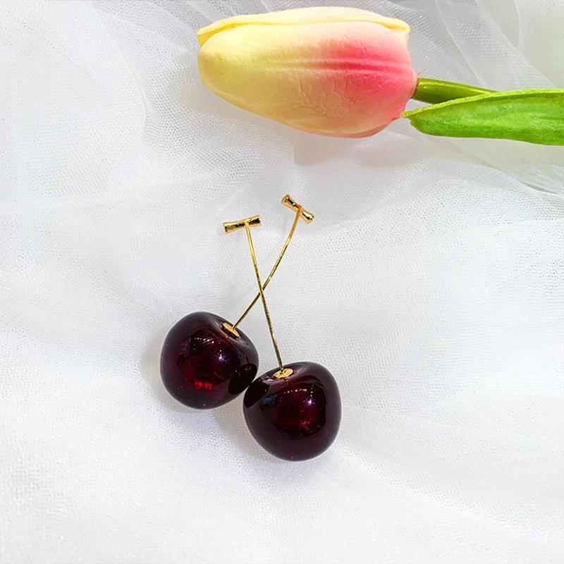 Cute 3D Cherry Earrings