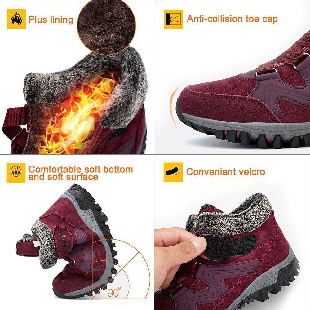 Couple Winter Warm Fur Lining Snow Shoes