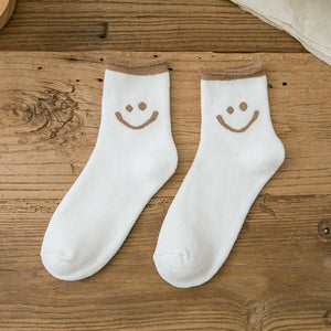 Lovely Smile Face Cotton Socks