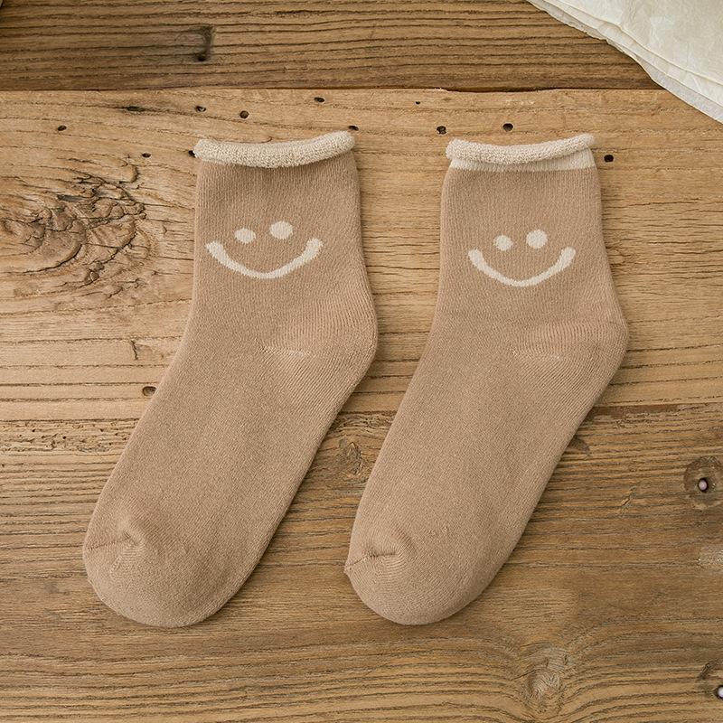 Lovely Smile Face Cotton Socks