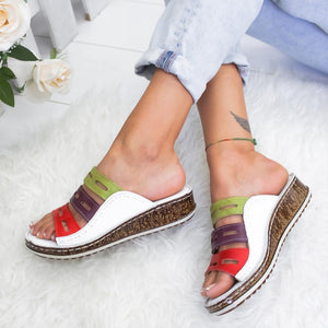 Modern Multi-color Stitching Slippers