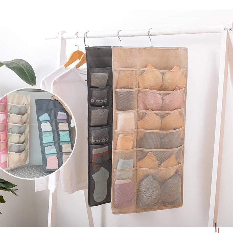 Wardrobe Foldable Hanging Organizer Underware Bra Socks Storage Bag