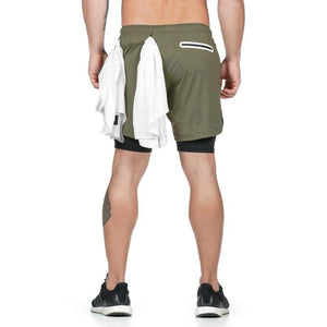 2-in-1 Double-layer Fitness Quick-drying Pants