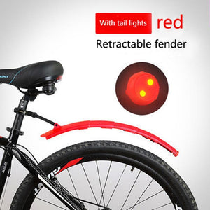 Bicycle Retractable Mudguard with Taillights