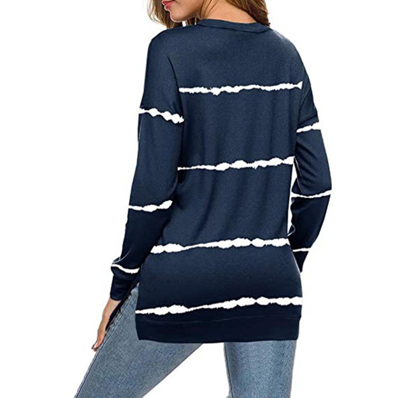 Women Casual Stripe Pullover