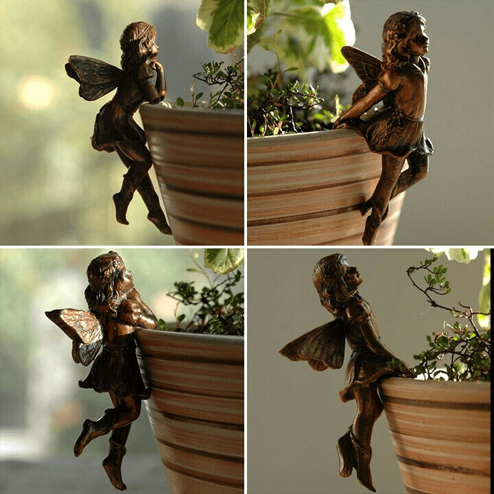 Resin Angel Flower Pot Ornament