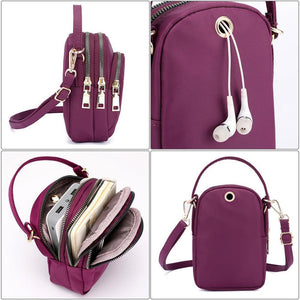 Small colored shoulder bag for women