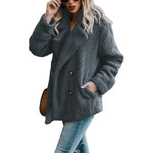 Warm Plush Coat Lapel Jacket