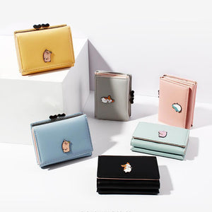 Three Folding Multi-Card Female Wallet