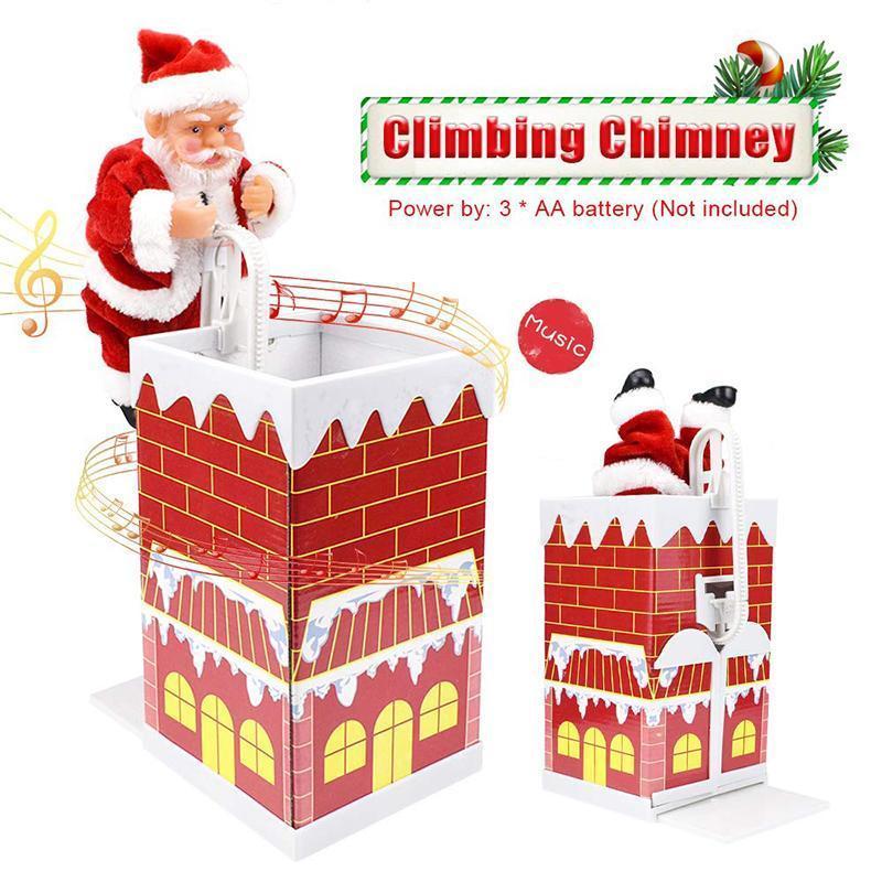 Santa Claus doll shaking the hips，Chimney Climbing Santa Claus，Santa Claus Riding An Electric Reindeer