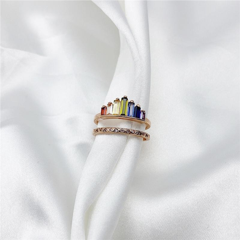 Rainbow Micro Diamond Ring