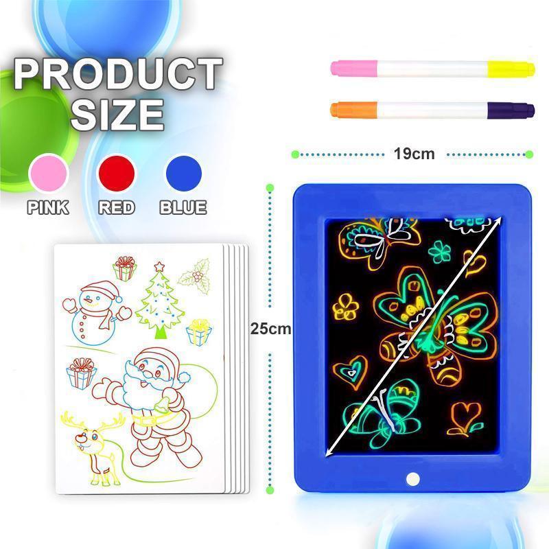 3D LED Luminous Magic Drawing Pad Toys