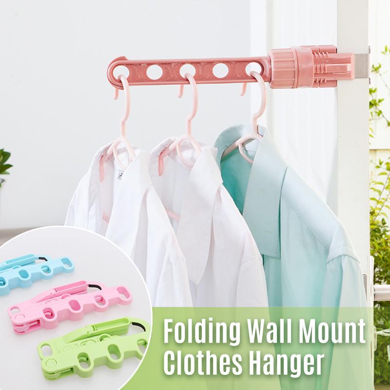 Folding Wall Mount Clothes Hanger