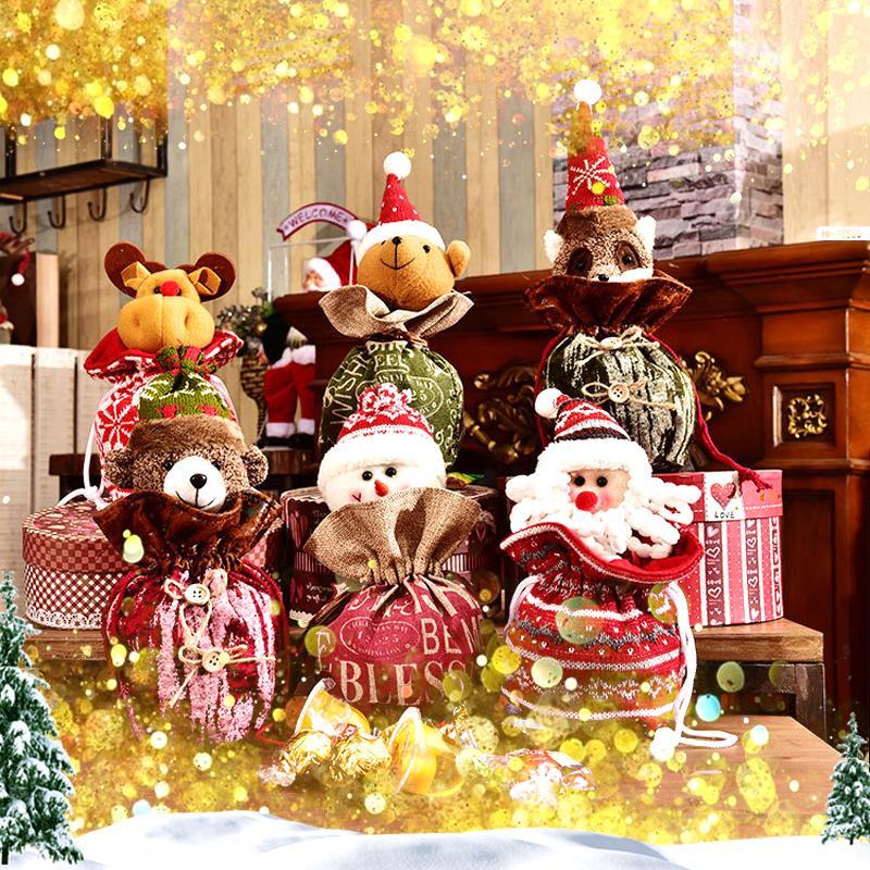 Lovely Doll Decoration Santa Gift Bags