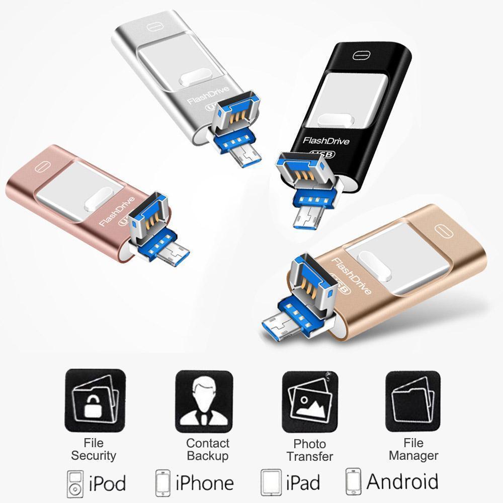 Portable USB Flash Drive for iPhone, iPad & Android