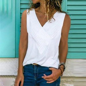 Classic V-Neck Sleeveless T-shirt