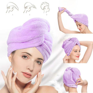 Hair-Drying Towel Cap