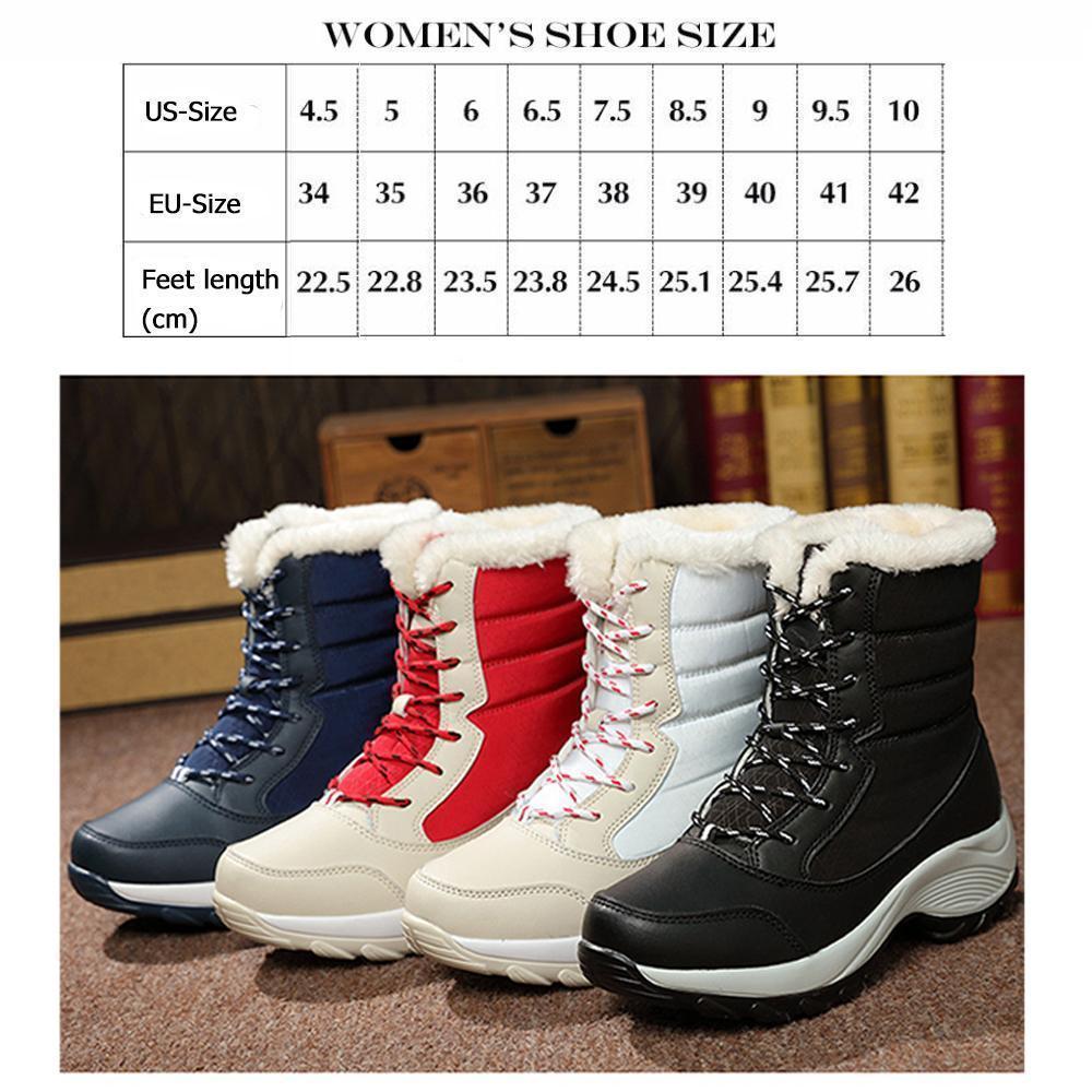 Waterproof Women High-Top Cotton Shoes