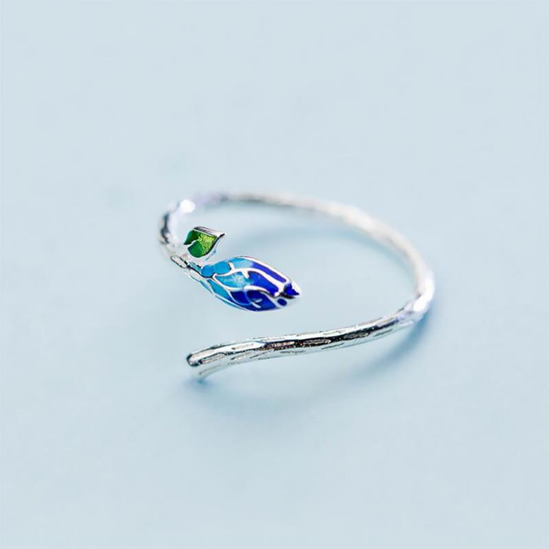 Flower Bud 925 Sterling Sliver Ring