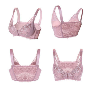 Women Sexy Adjustable Front Buckle Lace Vest Bra