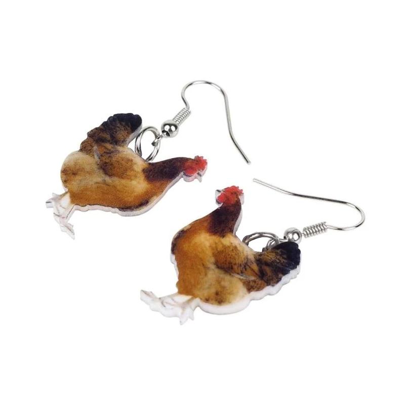 Unique Chicken Earrings