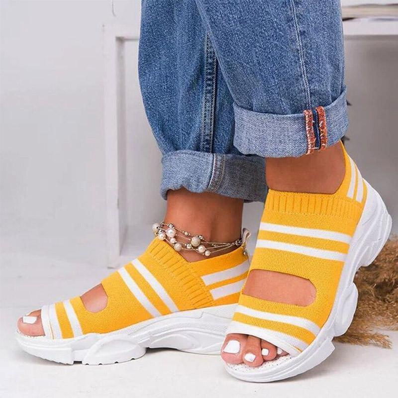 Casual Woven Wedge Comfy Open Toe Sandals