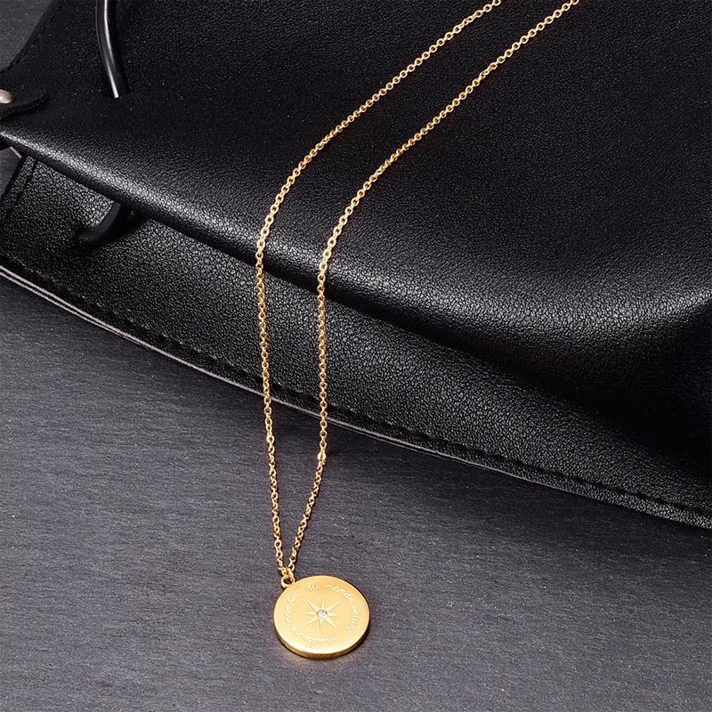 Golden Choker Pendant Necklace