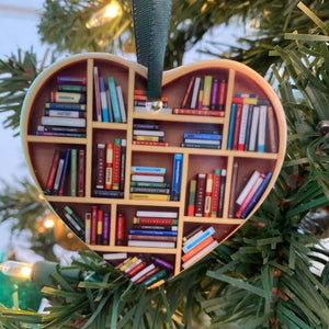 Book Lovers Heart Ornament