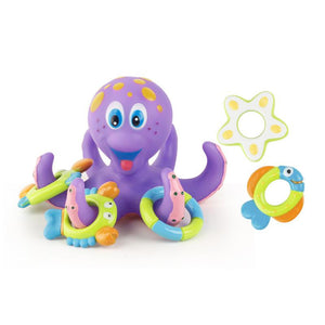 Floating Purple Octopus with 3 Hoopla Rings