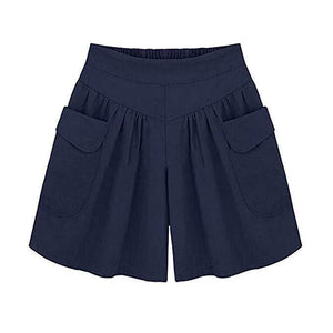 Loose Soft Cotton Wide Leg Pocket Shorts