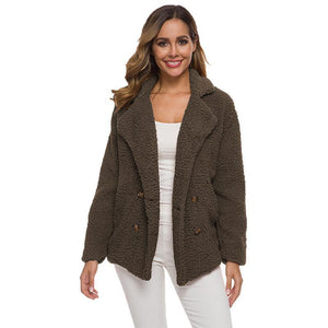 Warm Plush Coat Lapel Jacket