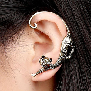 Vintage Cat Tail Ear Ring Stud