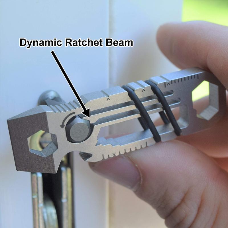 Ratcheting Keychain Multitool