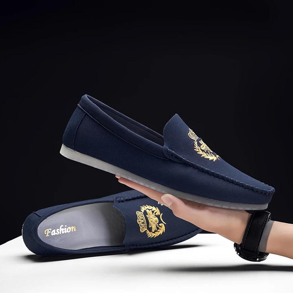 Men's Embroidered Loafers