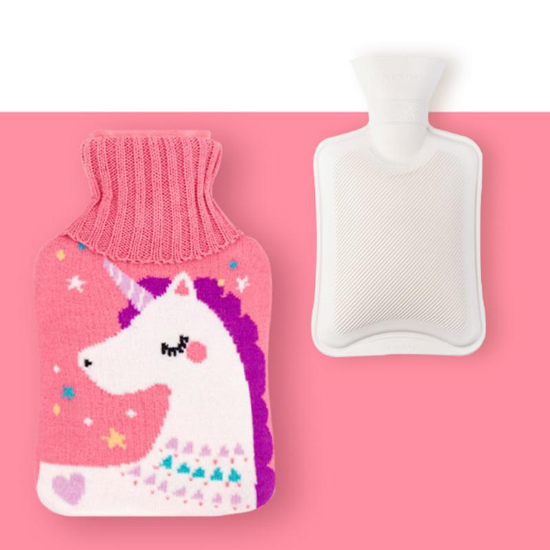 Rubber Hot Water Bottle with Knit Cover