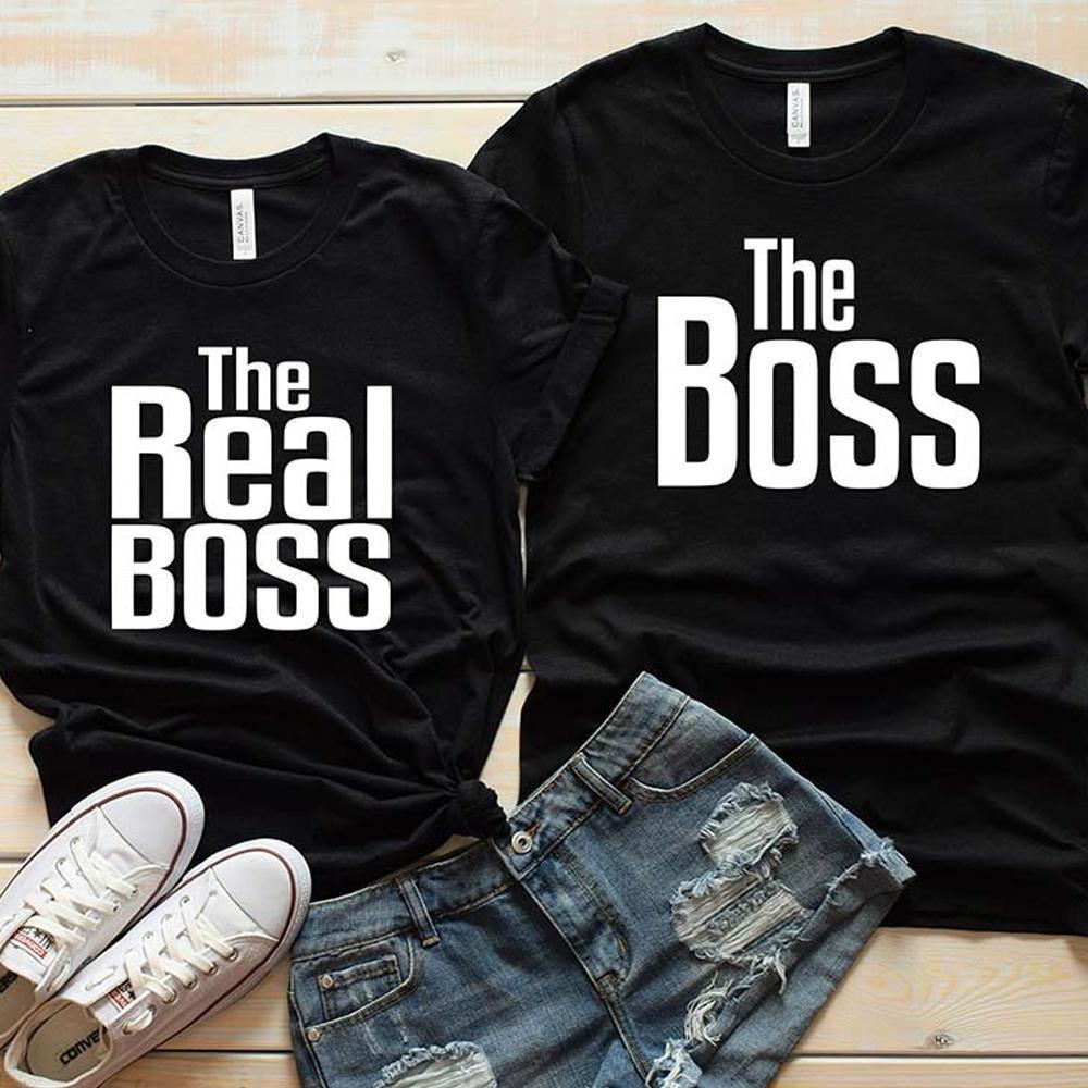 Matching Couple Shirts-The BOSS&The Real BOSS Shirts