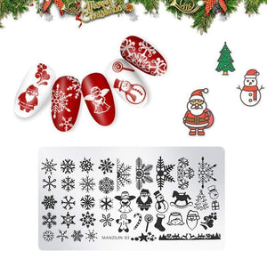 Nail Art Stamping Template--Christmas Style