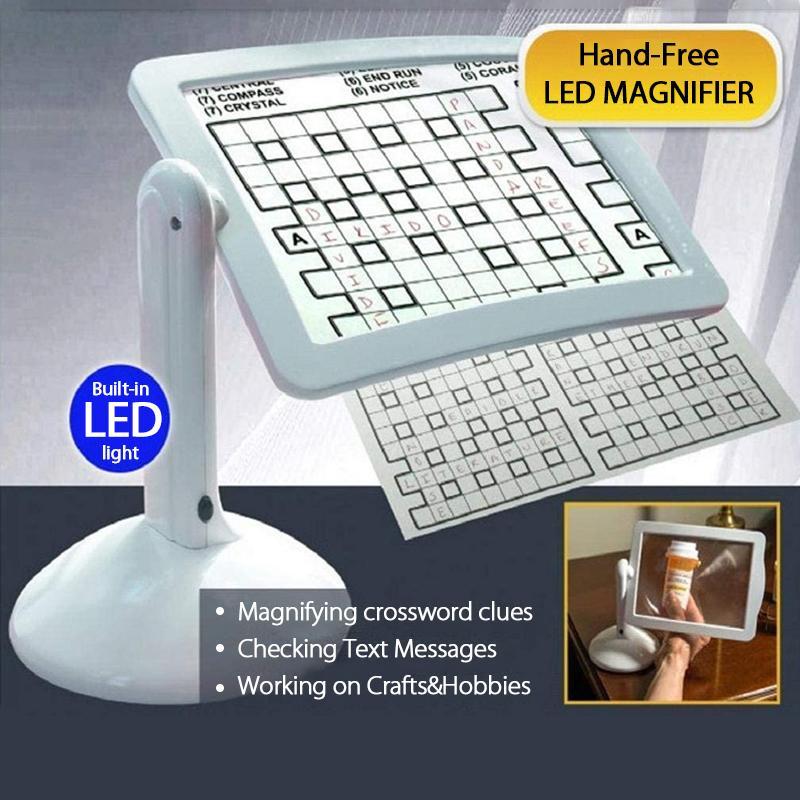 Hand-Free Desktop Magnifier with LED