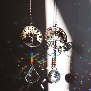 Crystal Wind Chime Tree Of Life Suncatcher