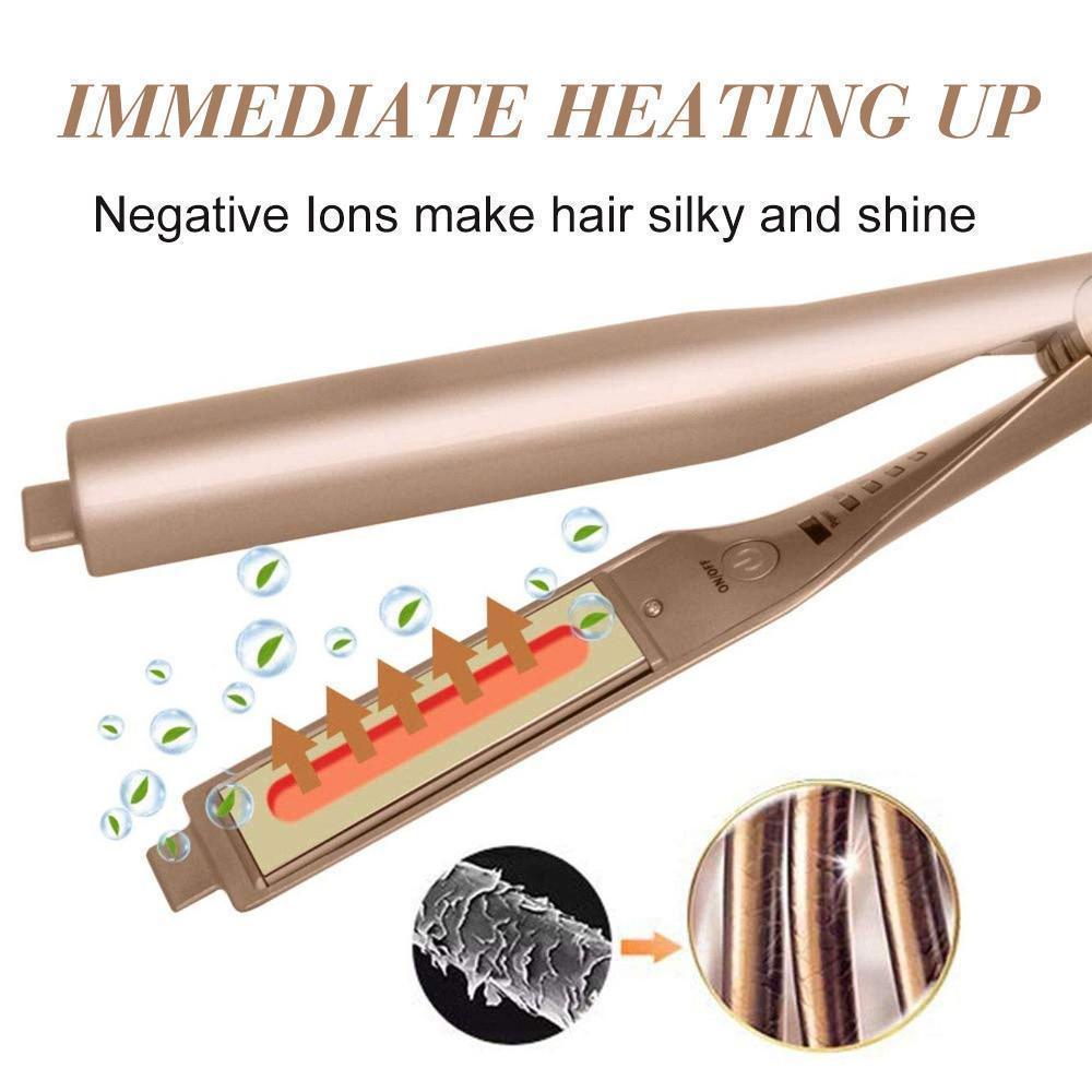 Hirundo 2-IN-1 Silky Hair Straightener & Curling Iron